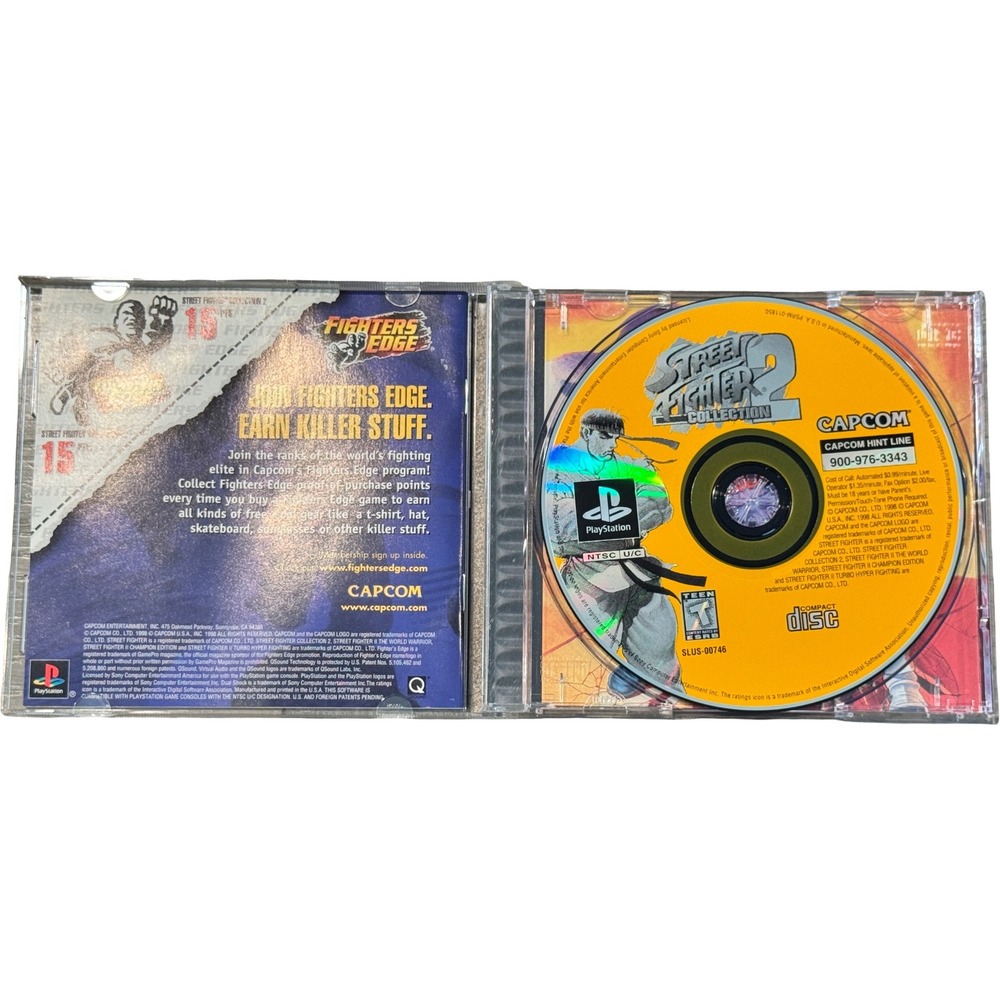 Sony PlayStation PS1 Street Fighter Collection 1 & 2 Capcom Bundle Complete - Picture 2 of 7